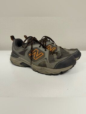 New Balance 481 V3 Shoes Cush+ All Terrain Trail Sneakers Gray Orange Men 10.5